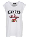 DOLCE & GABBANA DOLCE & GABBANA DOLCE & GABBANA LAMORE È BELLEZZA PRINT T-SHIRT,10895389