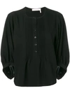 SEE BY CHLOÉ PLEATED BIB BLOUSE