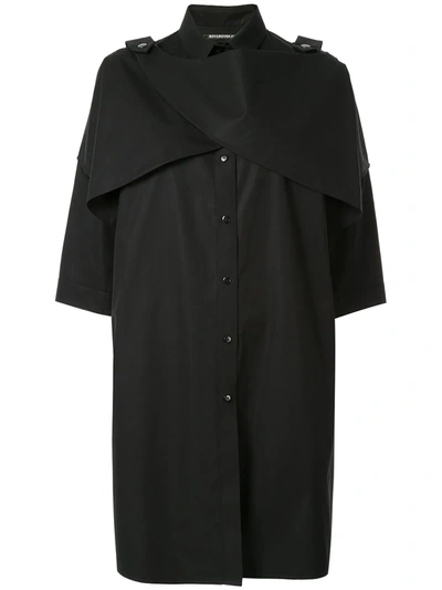 Boyarovskaya Oversized Shirt Dress In Black