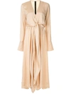 Petar Petrov Dedra Front Bow Dress In Powder In Powder