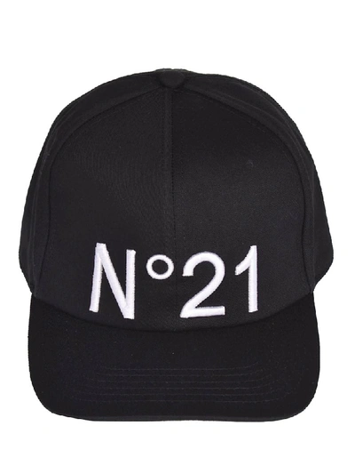 N°21 N  21  Embroidered Cap In Black