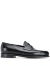 John Lobb Lopez Leather Penny Loafers In Black