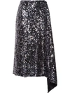 MIU MIU DRAPED SEQUINED SKIRT