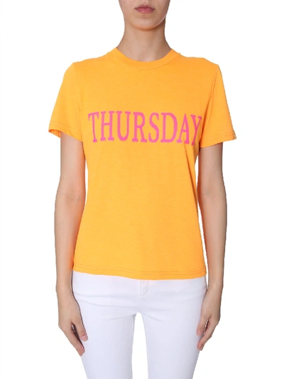 Alberta Ferretti Slim T-shirt In Arancione
