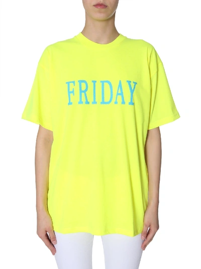 Alberta Ferretti Oversized T-shirt In Yellow