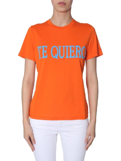 Alberta Ferretti Slim T-shirt In Orange