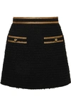 GUCCI Metallic-trimmed cotton-blend tweed mini skirt