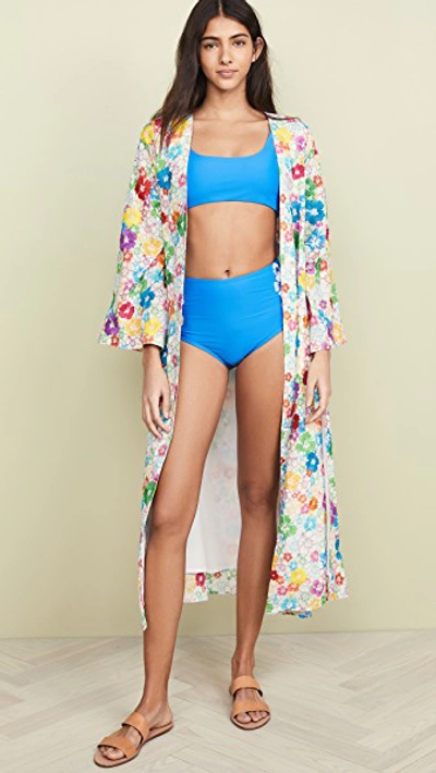All Things Mochi Louma Dressing Gown In Multi Floral