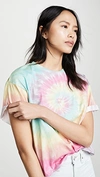 ALICE AND OLIVIA EVAN OVERSIZED ROLL SLEEVE TEE