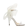 Jimmy Choo Aveline 100 Bow-embellished Grosgrain Sandals In Latte/latte