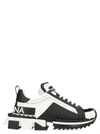 Dolce & Gabbana Super Queen Colorblock Trainer Sneakers In White/black