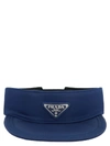 Prada Men's Solid Nylon Visor In Blue