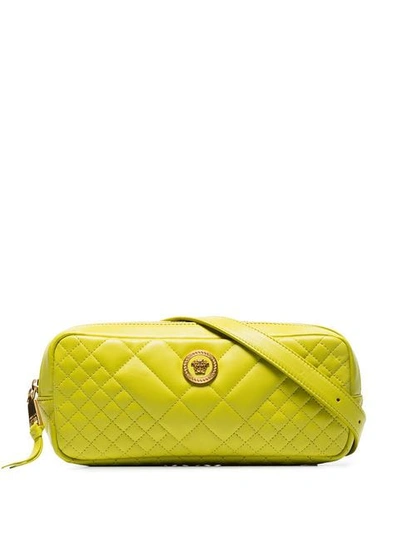 Versace Yellow Medusa Quilted Leather Belt Bag - 黄色 In Yellow