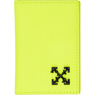 Off-white Yellow Neon Card Holder In Fluo Yellow