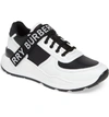 Burberry Ronnie Leather And Techno-fabric Sneakers In Black,white