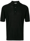 JOHN SMEDLEY JOHN SMEDLEY BASIC POLO SHIRT - BLACK