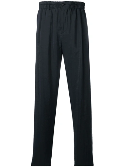 Giorgio Armani Loose Fit Trousers In Blue