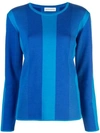 MANSUR GAVRIEL STRIPED LONG-SLEEVE SWEATER