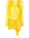 ALEXANDRE VAUTHIER ALEXANDRE VAUTHIER PLUNGE-NECK DRESS - YELLOW