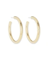 JENNIFER ZEUNER LOU MEDIUM THICK HOOP EARRINGS, 2",PROD147540069