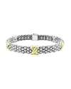 Lagos 18k Yellow Gold And Sterling Silver Caviar Bracelet In Silver/gold