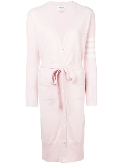 Thom Browne 4-bar Stripe Cardi-coat In Pink