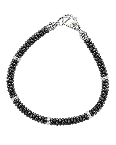 LAGOS CERAMIC BLACK CAVIAR BEADED BRACELET,PROD221390317