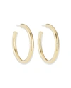 JENNIFER ZEUNER LOU MEDIUM THICK HOOP EARRINGS, 2",PROD221100037