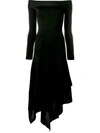 VICTORIA BECKHAM VICTORIA BECKHAM OFF SHOULDER DRESS - BLACK