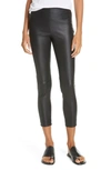 VINCE CROP LEATHER LEGGINGS,V575321665