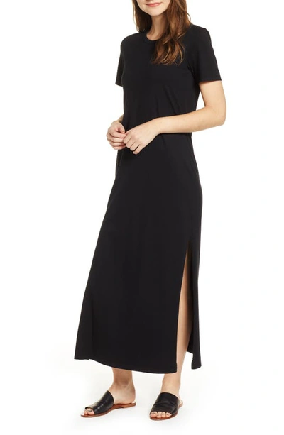 Ag Alana Crewneck Short-sleeve Dress In Black