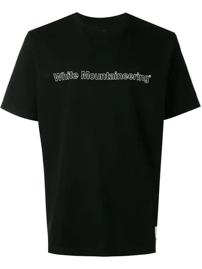 White Mountaineering Printed T In Black