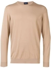 Drumohr Fine Knit Crew Neck Sweater In Neutrals
