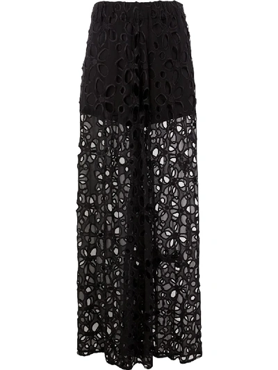 Vera Wang Embroidered Skirt - 黑色 In Black