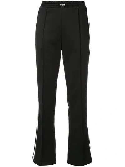 Moncler Flared Track Trousers In Black