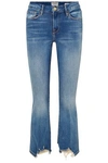 FRAME DISTRESSED MID-RISE BOOTCUT JEANS,3074457345620423264