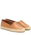 BURBERRY LEATHER ESPADRILLES,P00381136