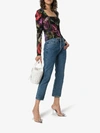 DOLCE & GABBANA DOLCE & GABBANA VOILE FLORAL PRINT LONG-SLEEVED SILK BLEND TOP,F73O7TFSAYL13599734