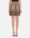 DOLCE & GABBANA SKIRT IN PRINTED CANVAS WOOL