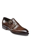 Santoni Ira Double Monk Strap Shoe In Brown