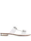 CASADEI CRYSTAL LOW SANDALS