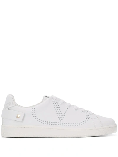 Valentino Garavani Go Logo Sneakers - White In White
