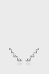 Monica Vinader Nura Teardrop Sterling Silver Climber Earrings In Silver
