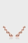 Monica Vinader Nura Teardrop Climber 18ct Rose Gold-plated Vermeil Sterling Silver Earrings In Rose Gold