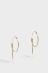 ANNIE COSTELLO BROWN Lasso Scroll Gold Vermeil Earrings,E1202-GV