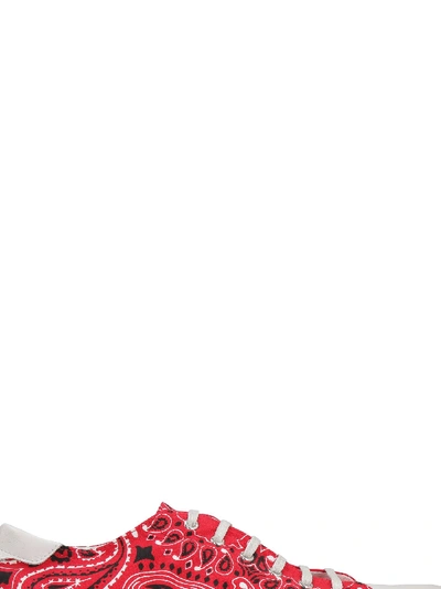 Saint Laurent Bedford Canvas Low-top Trainers In Red