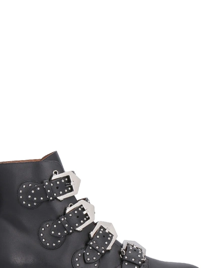 Givenchy Studded Leather Ankle Boots In Black