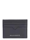 ALEXANDER MCQUEEN PEBBLED LEATHER CARD HOLDER,10871101