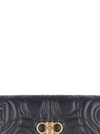 FERRAGAMO QUILTED FLAP-OVER LEATHER WALLET,10867950