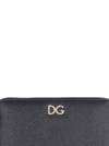 DOLCE & GABBANA DAUPHINE LEATHER PRINT ZIP AROUND WALLET,10869280